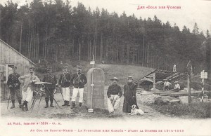 Col de Ste-Marie & borne before War written 1918