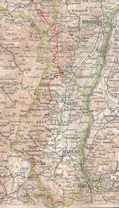Elsass Lothringen map extract