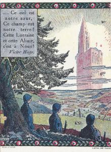 Patriotic Poilus Strasbourg in distance Hugo quote