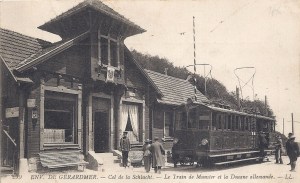 Col de la Schlucht German customs building & tram