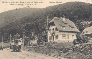Sagmatt Schlucht tram  posted 1912