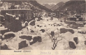 16b  Metzeral ruines in snow posted 1919