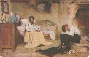 Patriotic Le pauvre enfant est soldat allemand